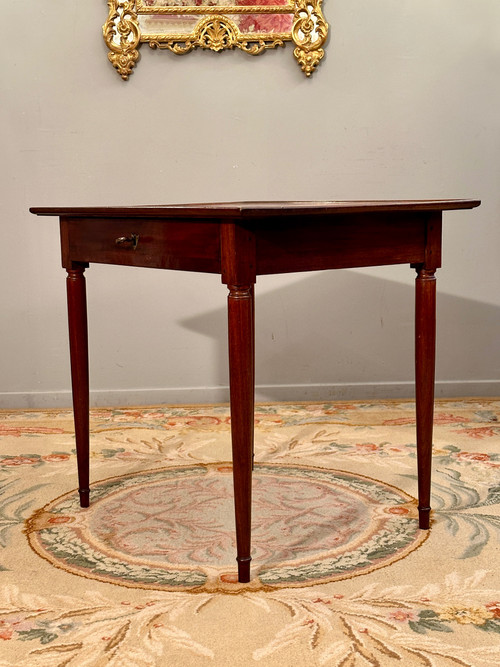 Cabaret Table In Mahogany Port Work From The 18th Century