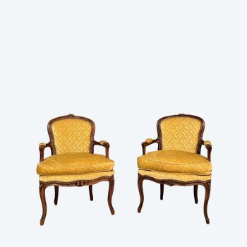 Suite De 2 Fauteuils De Style Louis XV Epoque XIXeme