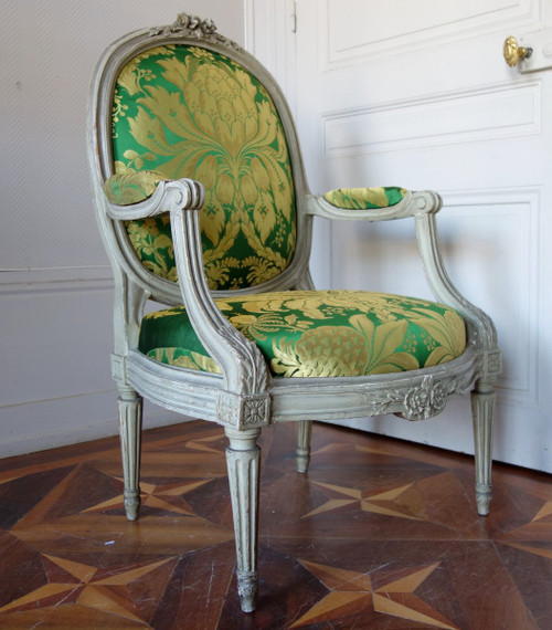 Pierre Brizard : Série De 6 Fauteuils à Chassis d'époque Louis XVI - Estampille