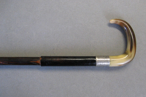19th Century Horn Pommel Rifle Cane.