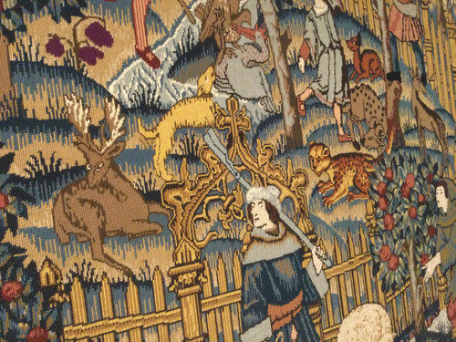 Großer Wandteppich „Die Weinlese“