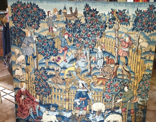 Großer Wandteppich „Die Weinlese“