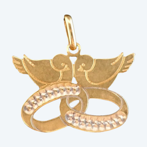 Anhänger Vögel, 18 Karat Gold.