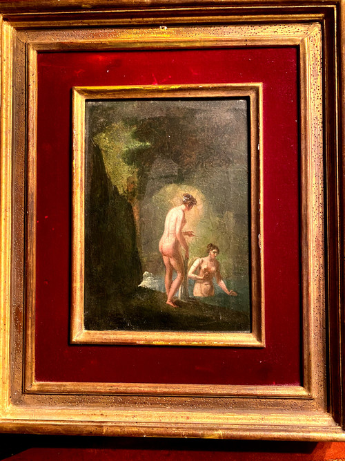 The Bathers Oil/wood follower of Jacques Antoine Vallin 18th century