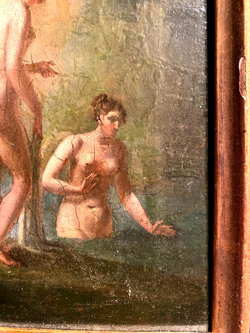 The Bathers Oil/wood follower of Jacques Antoine Vallin 18th century