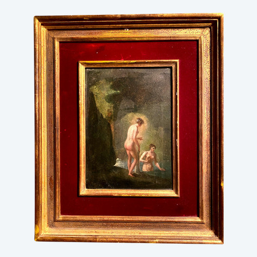 The Bathers Oil/wood follower of Jacques Antoine Vallin 18th century
