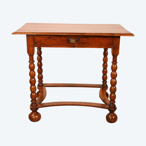 Small Writing Table/side Table In Walnut-17th Century