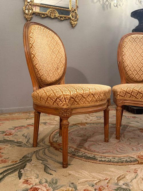 Georges Jacob, Suite Of Two Louis XVI Period Chairs Stamped 18th Century