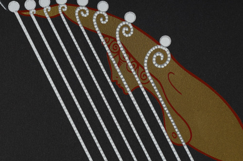 L'ANGE À LA HARPE, COLOR LITHOGRAPH BY ERTÉ (1892-1990).