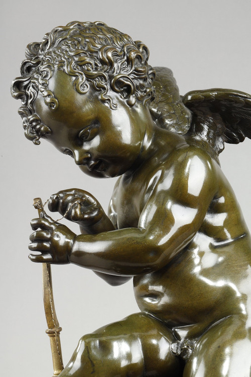 Bronzo di Cupido che tende l'arco dopo Lemire (1741-1827)