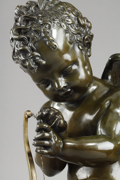 Bronzo di Cupido che tende l'arco dopo Lemire (1741-1827)