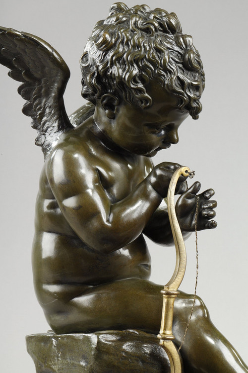 Bronzo di Cupido che tende l'arco dopo Lemire (1741-1827)