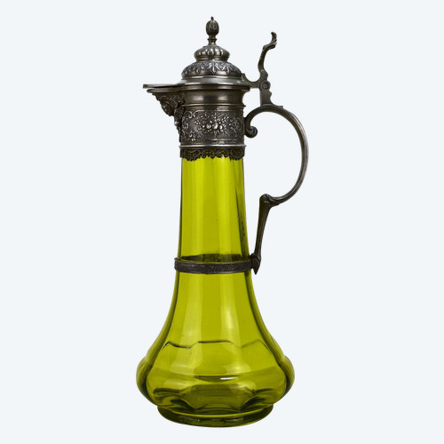 Aiguière En Verre Et étain De Style Renaissance XIXe Siècle