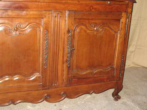 Credenza Charentes a due corpi in ciliegio massiccio, fine XVIII secolo, stile Luigi XV