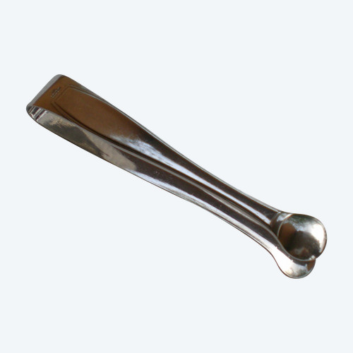 Elegant sugar/ice tongs in silver metal model ATLAS goldsmith Christofle