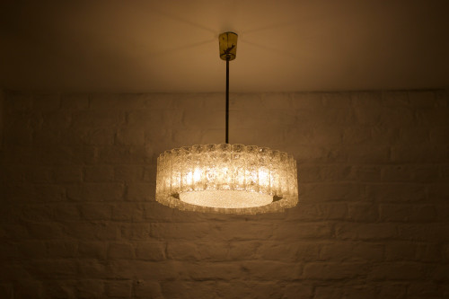 Blown glass ceiling chandelier