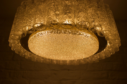 Blown glass ceiling chandelier
