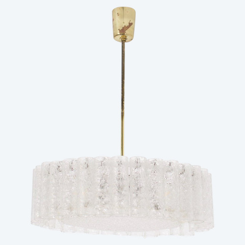 Blown glass ceiling chandelier