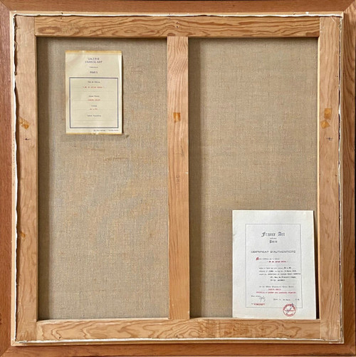 Daniel Gelis (né En 1942), Tableau Années 1970 "nu Au Divan Rouge".