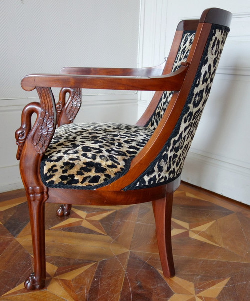 Mobilier De Salon, Suite De 4 Fauteuils Gondoles d'époque Consulat Par Jacob Frères