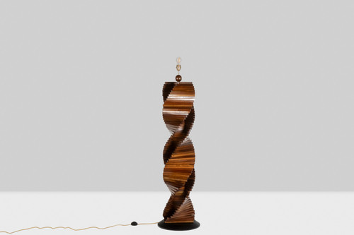 Base lampada scultorea in legno. Anni '80