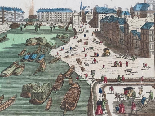 Vue d'Optique Représentant Le Pont Marie Et Le Pont Rouge à Paris