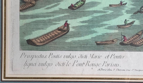Vue d'Optique Représentant Le Pont Marie Et Le Pont Rouge à Paris