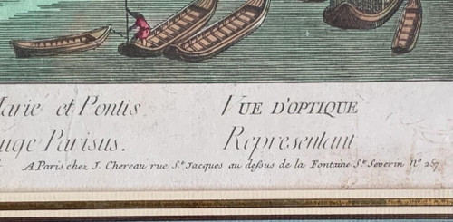 Vue d'Optique Représentant Le Pont Marie Et Le Pont Rouge à Paris