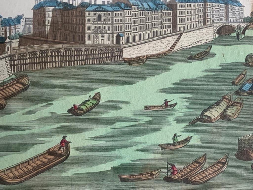 Vue d'Optique Représentant Le Pont Marie Et Le Pont Rouge à Paris
