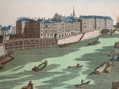 Vue d'Optique Représentant Le Pont Marie Et Le Pont Rouge à Paris