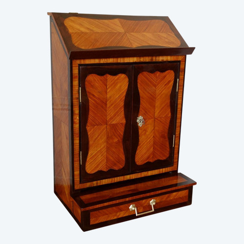 Louis XV period Rosewood and Amaranth Oratory or Prie Dieu cabinet