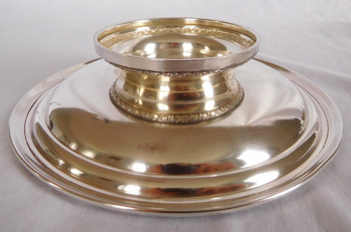 Pair of Louis XVI Style Presentation Plates, Sterling Silver, Minerve Marked