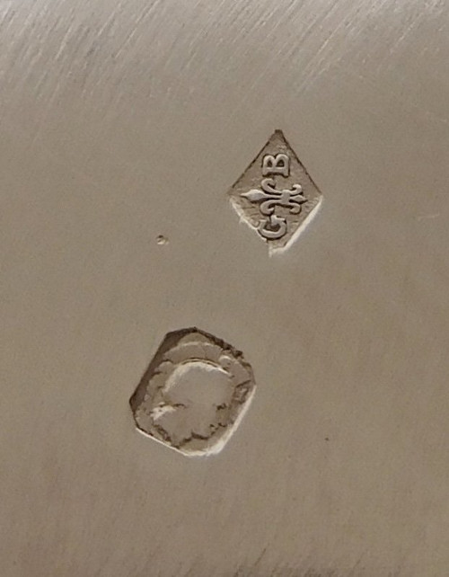 Pair of Louis XVI Style Presentation Plates, Sterling Silver, Minerve Marked