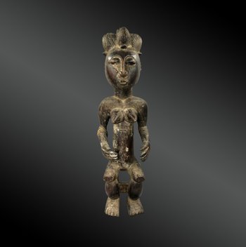 STATUETTE de REINE Culture Attié, Côte d’Ivoire Première moitié du XXème siècle
