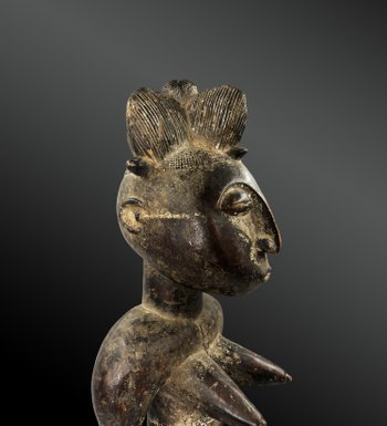 STATUETTE de REINE Culture Attié, Côte d’Ivoire Première moitié du XXème siècle