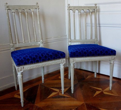 Set di 6 sedie da pranzo d'epoca Luigi XVI, modello Colonette di Jacob