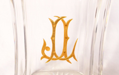 Grande Carafe à Cognac / Carafe à Whisky En Cristal De Baccarat, Monogramme JL