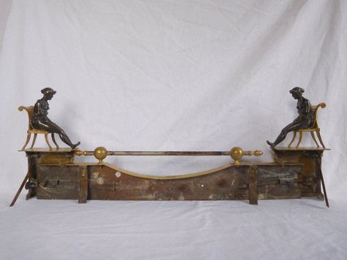 Empire period Etruscan gilded bronze mantel bar in the Claude Galle taste