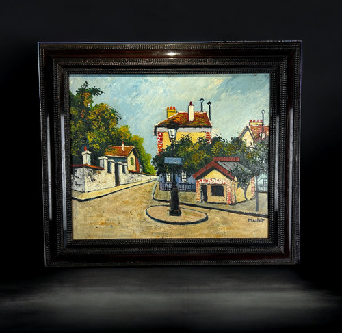 MACLET ELISÉE (1881/1962) GEMÄLDE/ÖL AUF KARTON „REVERBERE IN MONTMARTRE