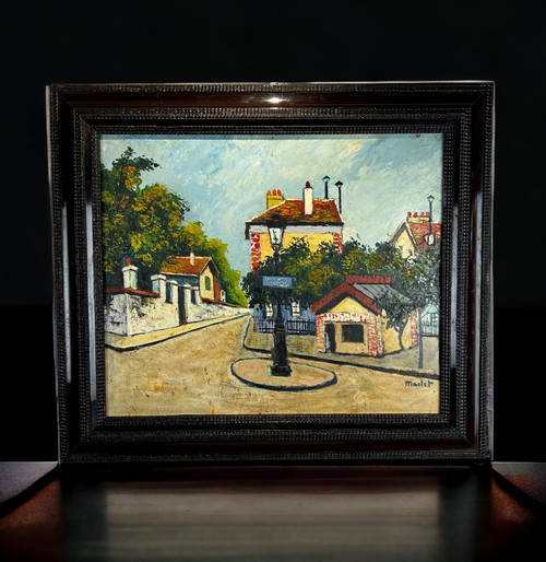 MACLET ELISÉE (1881/1962) GEMÄLDE/ÖL AUF KARTON „REVERBERE IN MONTMARTRE