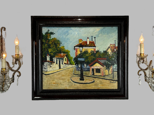 MACLET ELISÉE (1881/1962) GEMÄLDE/ÖL AUF KARTON „REVERBERE IN MONTMARTRE
