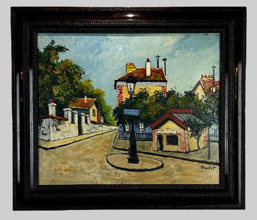 MACLET ELISÉE (1881/1962) GEMÄLDE/ÖL AUF KARTON „REVERBERE IN MONTMARTRE