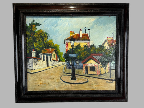 MACLET ELISÉE (1881/1962) GEMÄLDE/ÖL AUF KARTON „REVERBERE IN MONTMARTRE