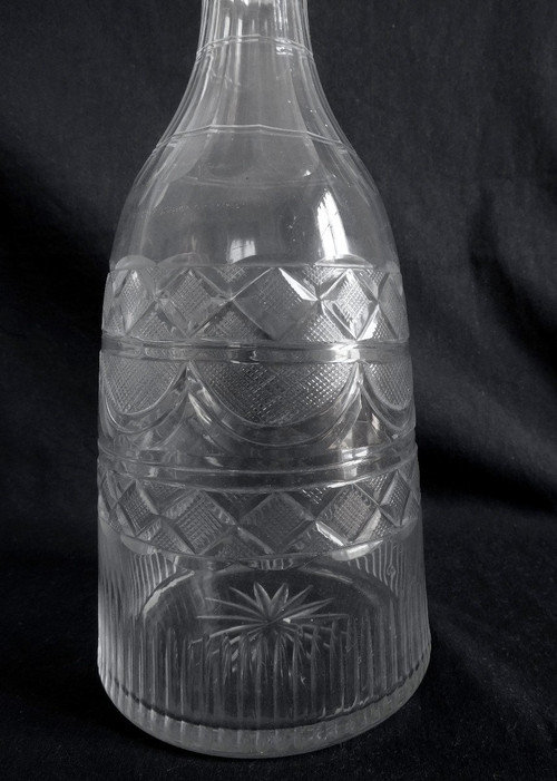Le Creusot : Carafe à Vin / Carafe à Whisky Taillée, époque Empire Restauration Vers 1830