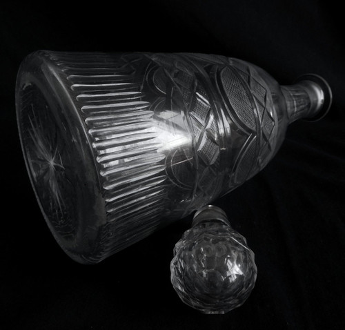 Le Creusot : Carafe à Vin / Carafe à Whisky Taillée, époque Empire Restauration Vers 1830