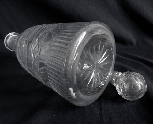 Le Creusot : Carafe à Vin / Carafe à Whisky Taillée, époque Empire Restauration Vers 1830