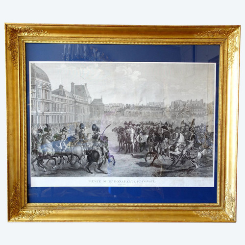 Revue Du Général Bonaparte 1er Consul Aux Tuileries, Grde Gravure Napoléonienne Vernet & Isabey