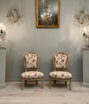 Pair Of Louis XV Style Chairs XIXth Century