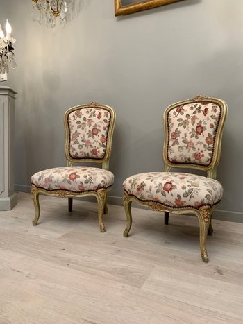 Pair Of Louis XV Style Chairs XIXth Century