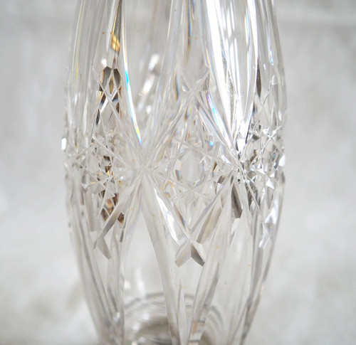 Baccarat – Lampensockel aus Kristall und vergoldeter Bronze – Papieretikett